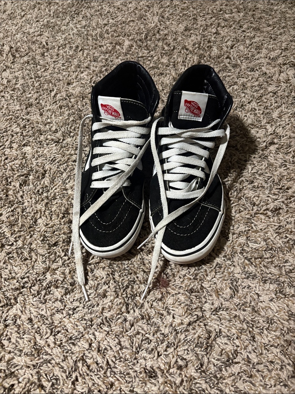 Vans Black and White High-Top Sneakers